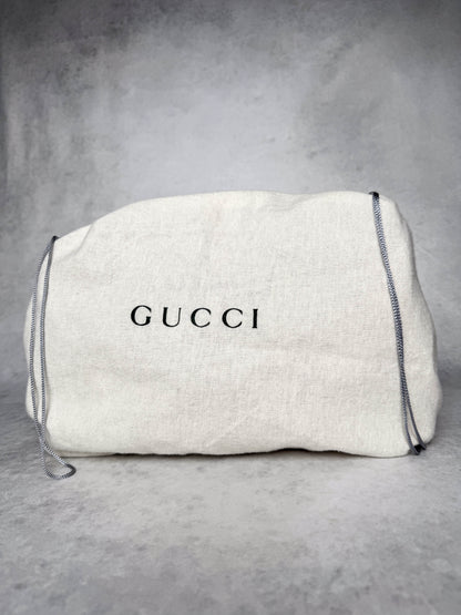 Gucci Vintage 70's Boston Handbag Canvas GG