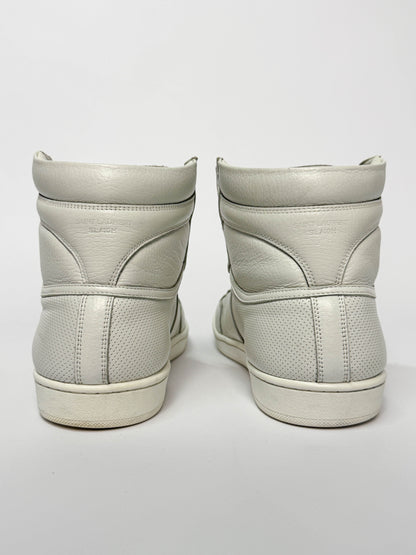 Saint Laurent SL/10H Hightop White Perforated Leather (42)