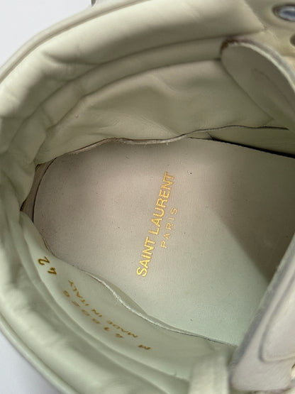 Saint Laurent SL/10H Hightop White Perforated Leather (42)