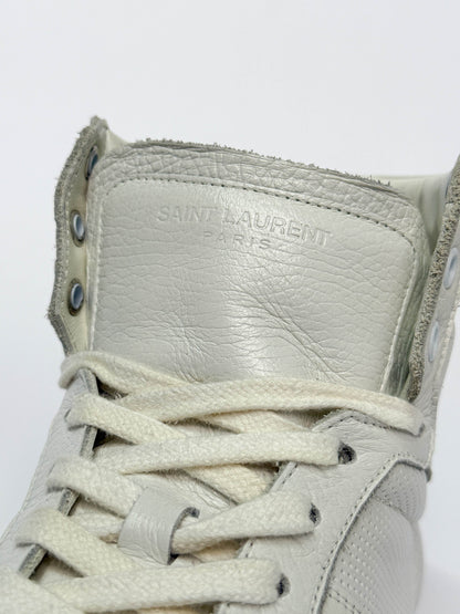 Saint Laurent SL/10H Hightop White Perforated Leather (42)