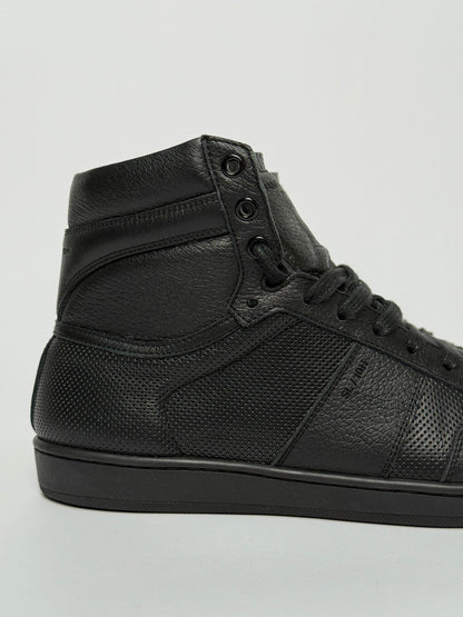 Saint Laurent SL/10H Hightop Black Perforated Leather (42)