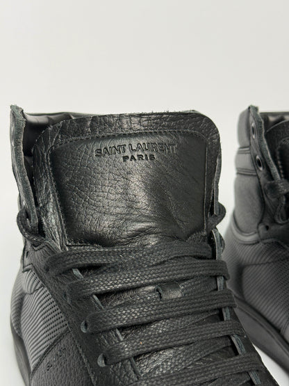 Saint Laurent SL/10H Hightop Black Perforated Leather (42)
