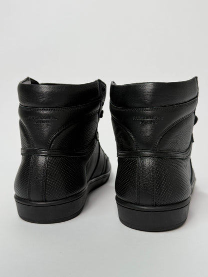 Saint Laurent SL/10H Hightop Black Perforated Leather (42)
