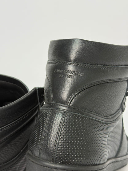 Saint Laurent SL/10H Hightop Black Perforated Leather (42)