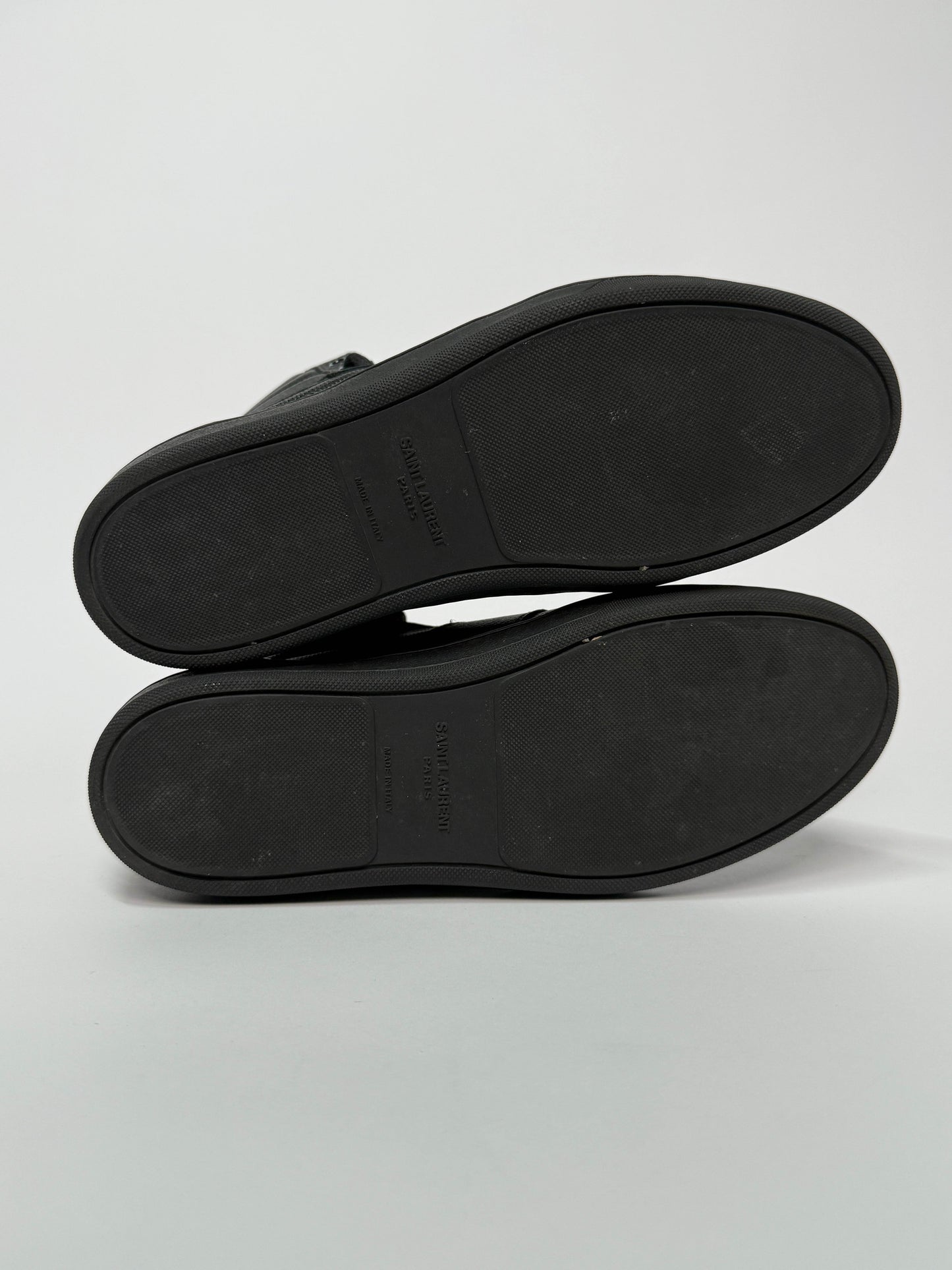 Saint Laurent SL/10H Hightop Black Perforated Leather (42)
