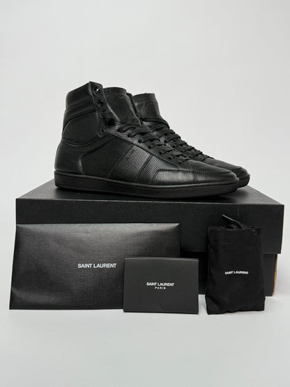Saint Laurent SL/10H Hightop Black Perforated Leather (42)