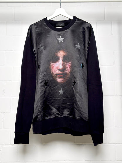 Givenchy SS2013 Madonna Star Print Sweatshirt Cotton/Satin Mix (M)