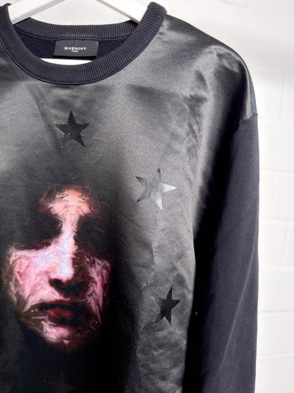 Givenchy SS2013 Madonna Star Print Sweatshirt Cotton/Satin Mix (M)