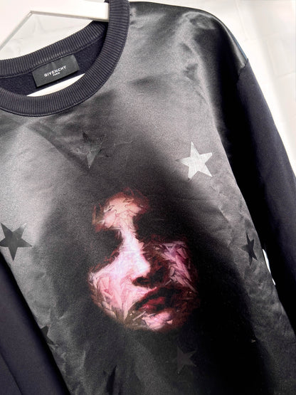 Givenchy SS2013 Madonna Star Print Sweatshirt Cotton/Satin Mix (M)