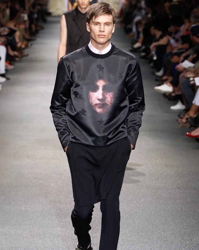Givenchy SS2013 Madonna Star Print Sweatshirt Cotton/Satin Mix (M)