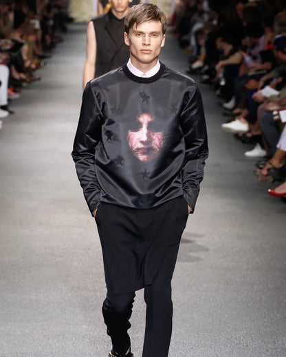 Givenchy SS2013 Madonna Star Print Sweatshirt Cotton/Satin Mix (M)