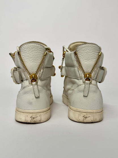Giuseppe Zanotti Hightop Gold Chain Sneaker (39)