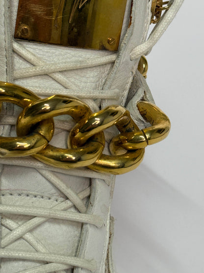 Giuseppe Zanotti Hightop Gold Chain Sneaker (39)