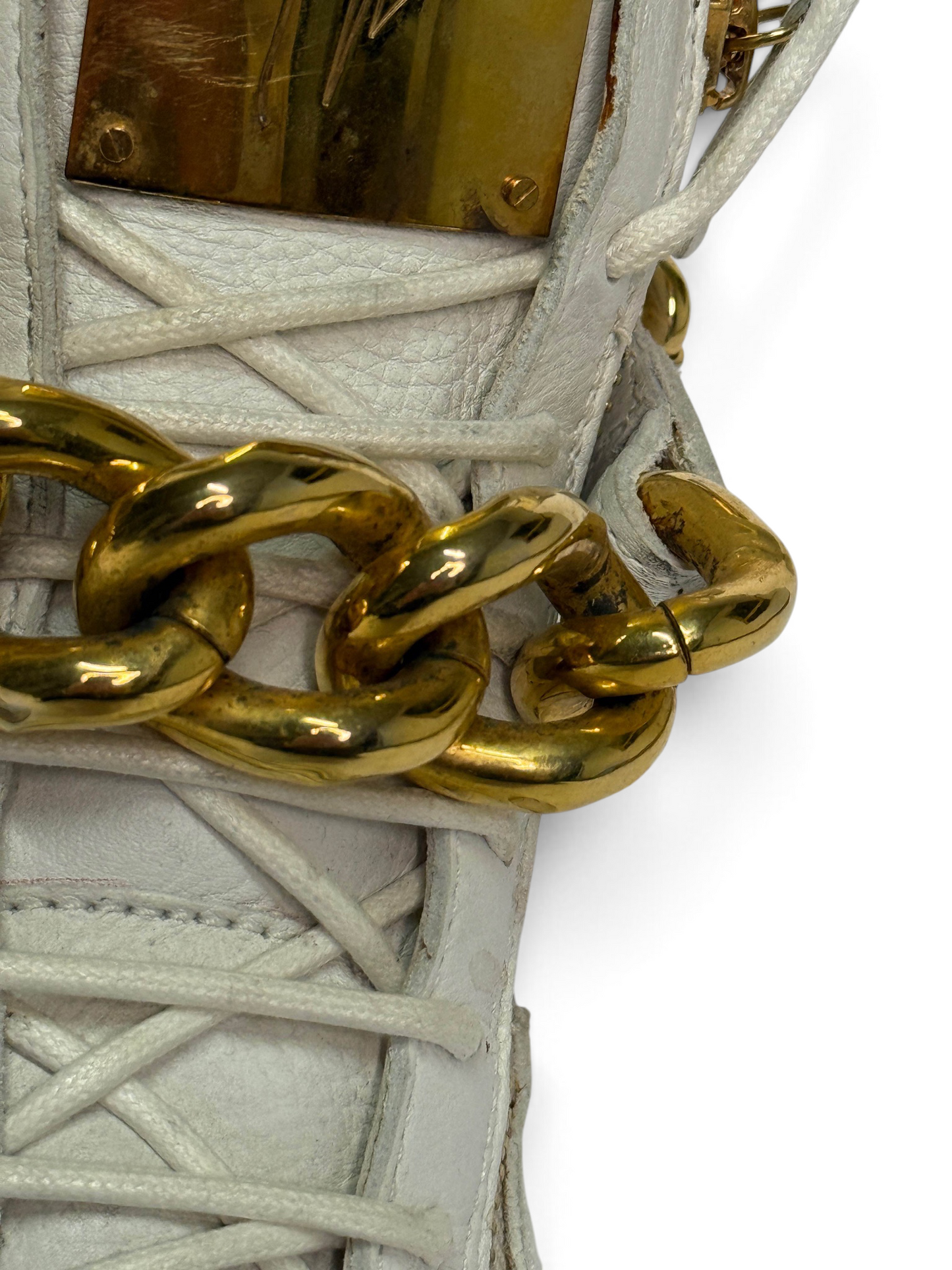 Giuseppe Zanotti Hightop Gold Chain Sneaker (39)