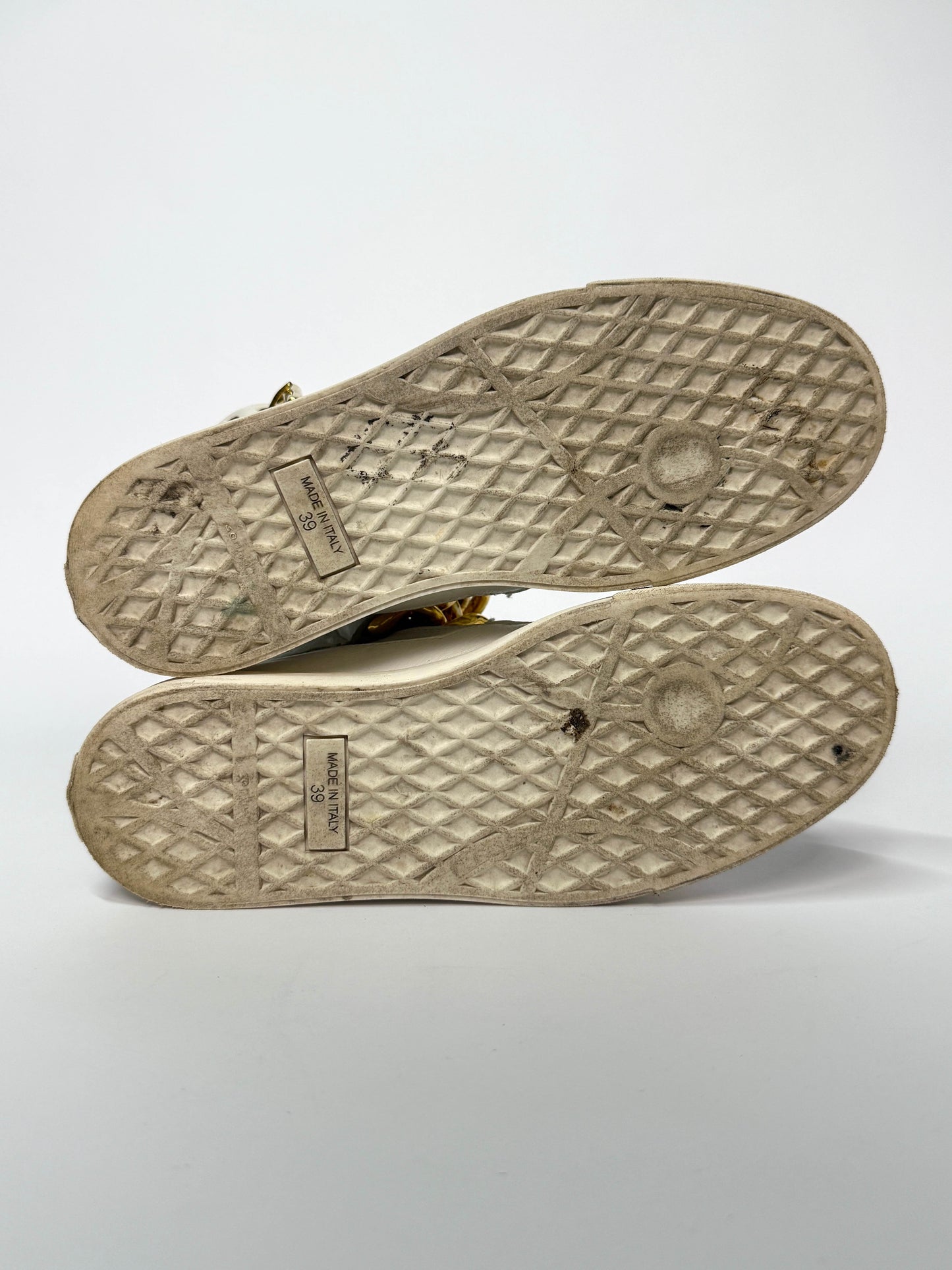 Giuseppe Zanotti Hightop Gold Chain Sneaker (39)