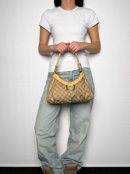 Gucci Vintage Abbey D-Ring Bag Leather/Canvas