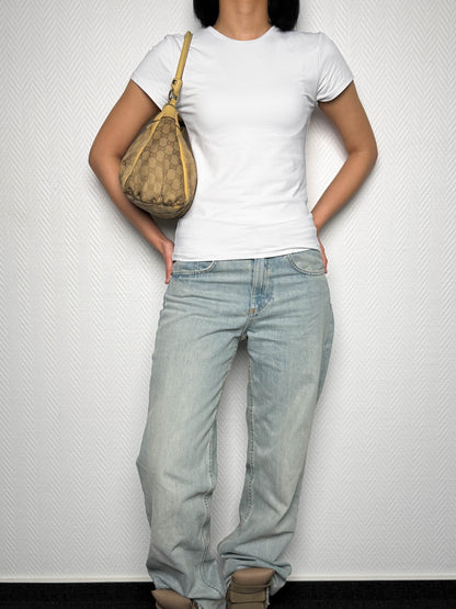 Gucci Vintage Abbey D-Ring Bag Leather/Canvas