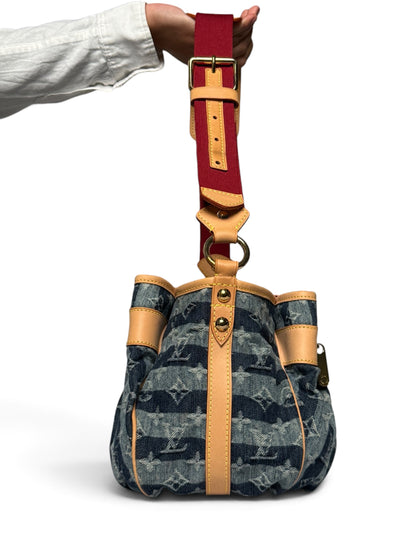 Louis Vuitton 2006 Denim Raye Porte Épaule MM