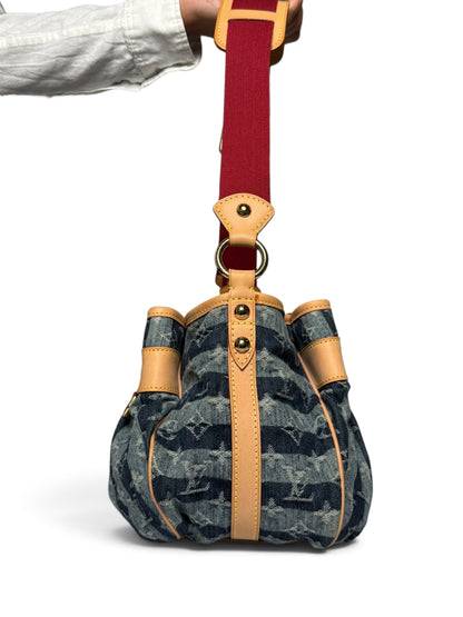 Louis Vuitton 2006 Denim Raye Porte Épaule MM