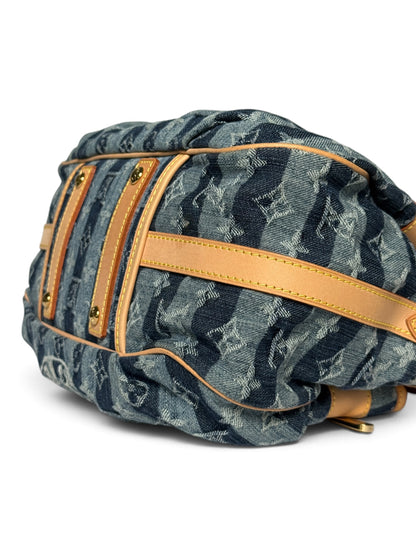 Louis Vuitton 2006 Denim Raye Porte Épaule MM