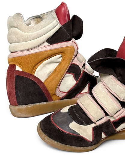 Isabel Marant Bekett Wedge Sneaker Multicolor Suede (41)