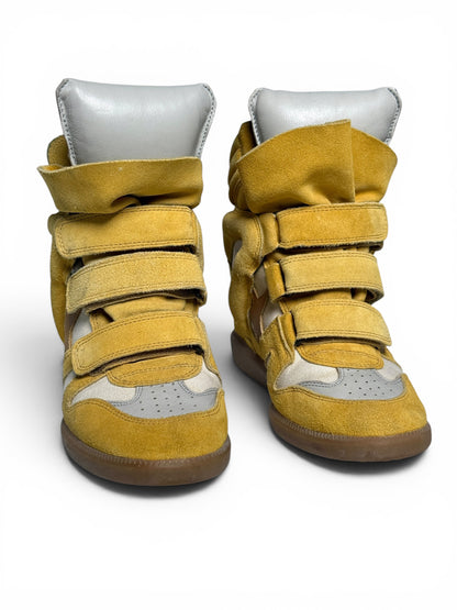 Isabel Marant Bayley Wedge Sneaker Yellow Americana (37)