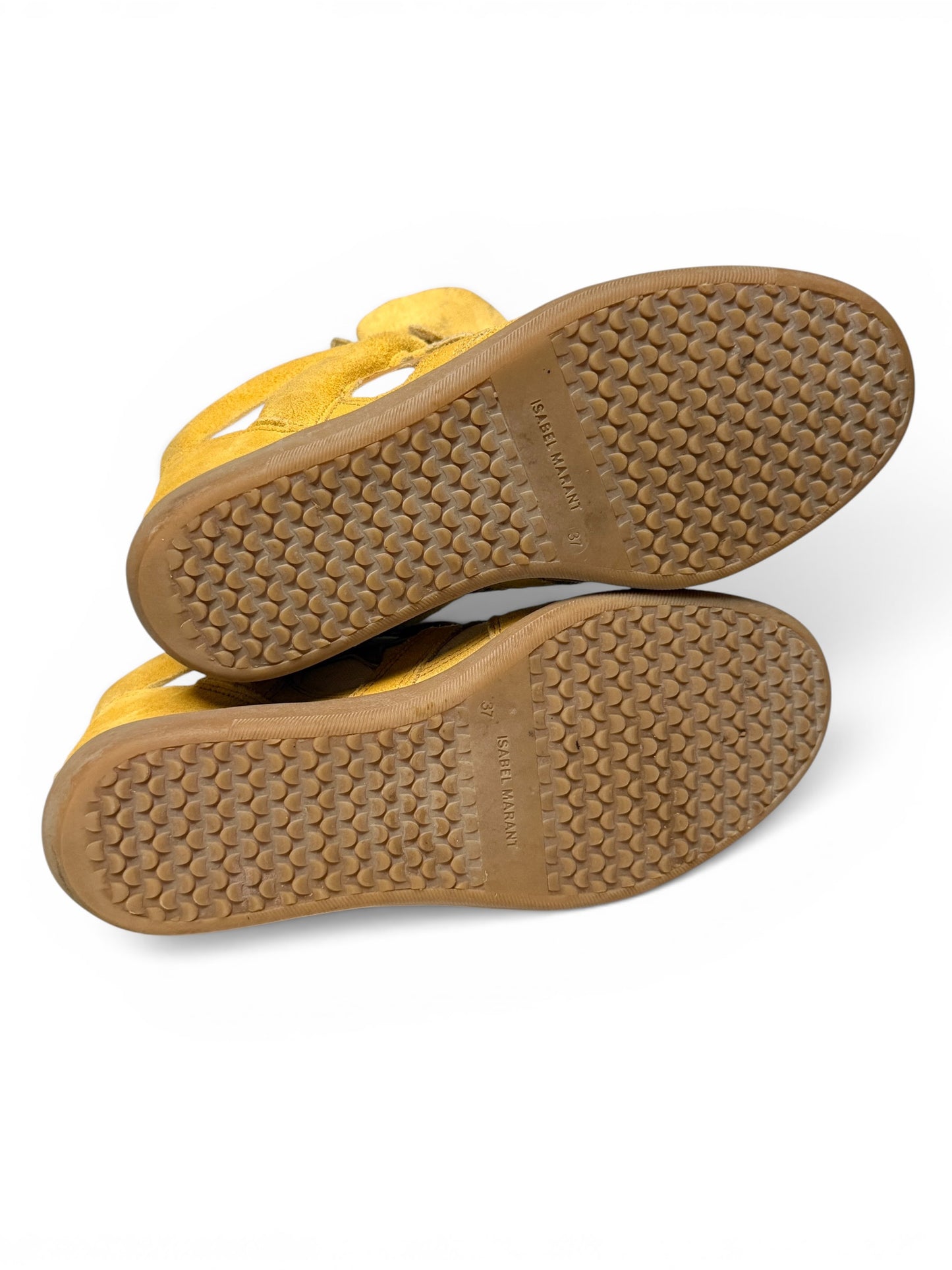 Isabel Marant Bayley Wedge Sneaker Yellow Americana (37)