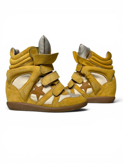 Isabel Marant Bayley Wedge Sneaker Yellow Americana (37)