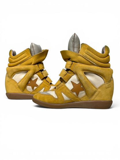 Isabel Marant Bayley Wedge Sneaker Yellow Americana (37)