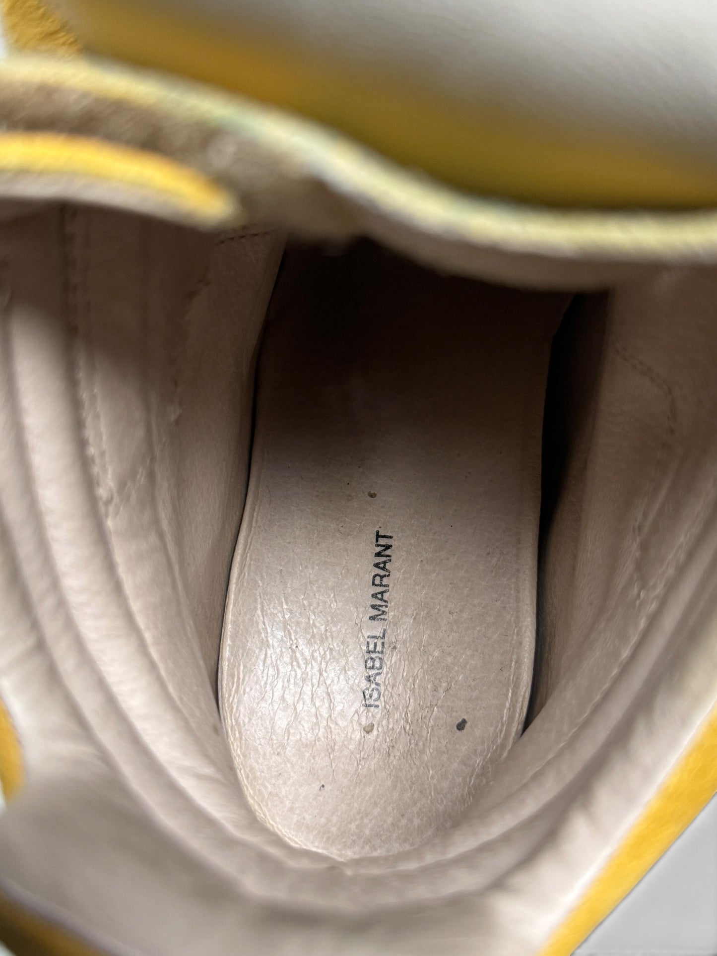 Isabel Marant Bayley Wedge Sneaker Yellow Americana (37)