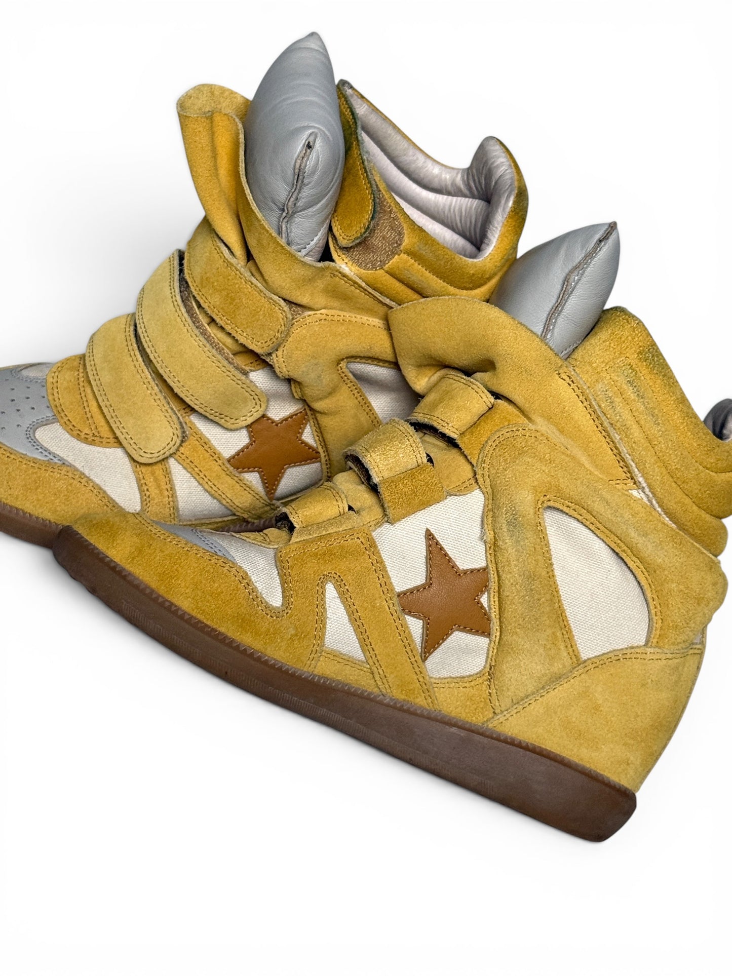 Isabel Marant Bayley Wedge Sneaker Yellow Americana (37)