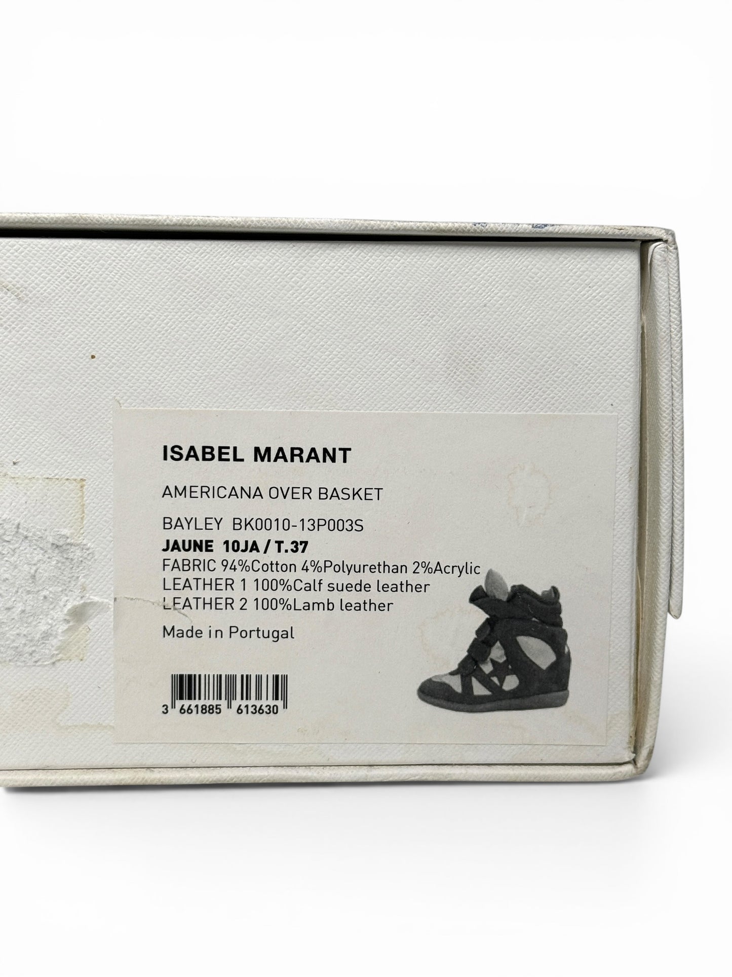 Isabel Marant Bayley Wedge Sneaker Yellow Americana (37)