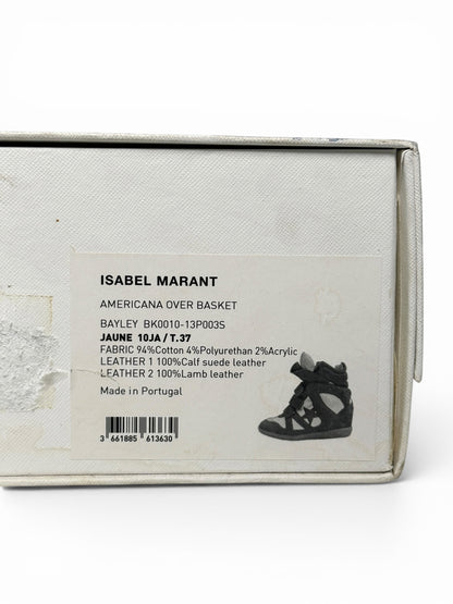 Isabel Marant Bayley Wedge Sneaker Yellow Americana (37)