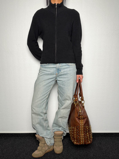 Miu Miu Eyelet Trimmed Bag Brown/Gold