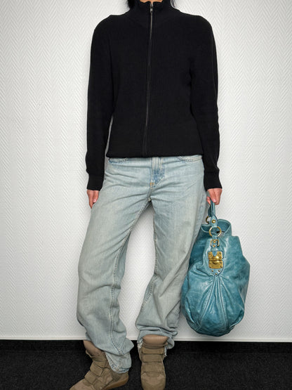 Miu Miu Hobo Bag Turqoise Leather