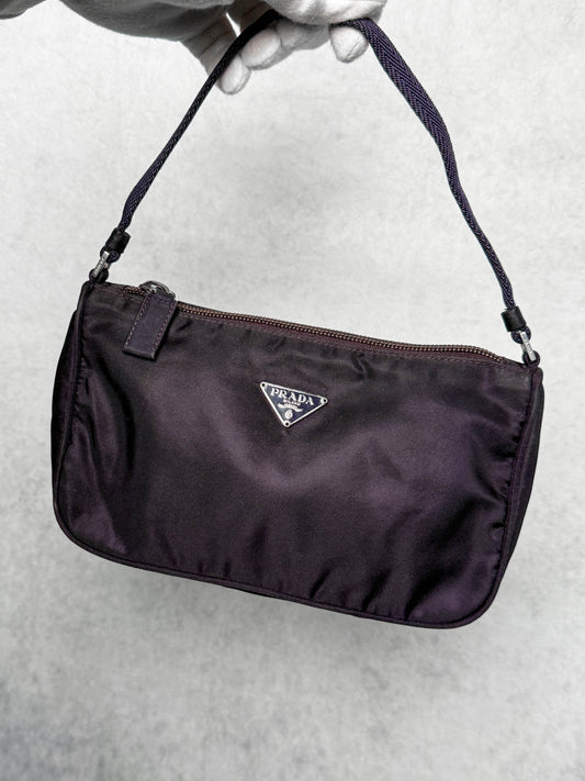 Prada Nylon Pochette Dark Purple