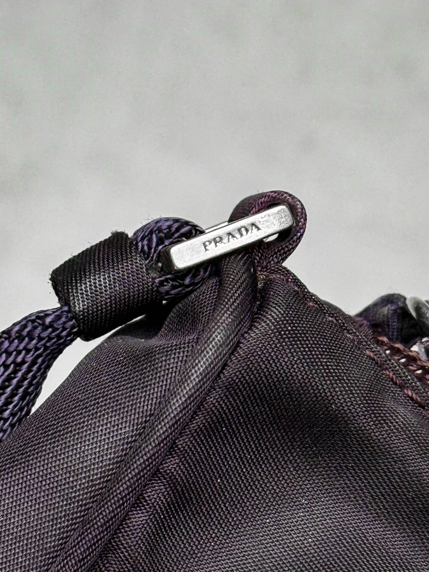 Prada Nylon Pochette Dark Purple