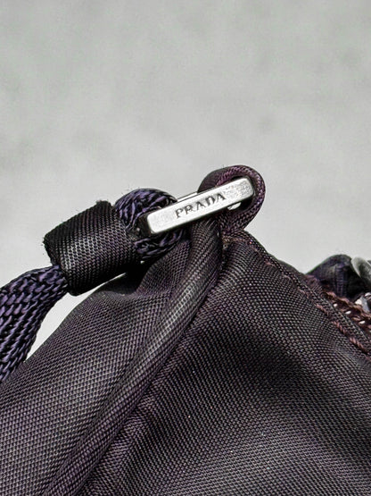 Prada Nylon Pochette Dark Purple