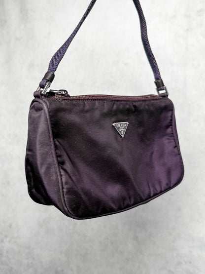 Prada Nylon Pochette Dark Purple