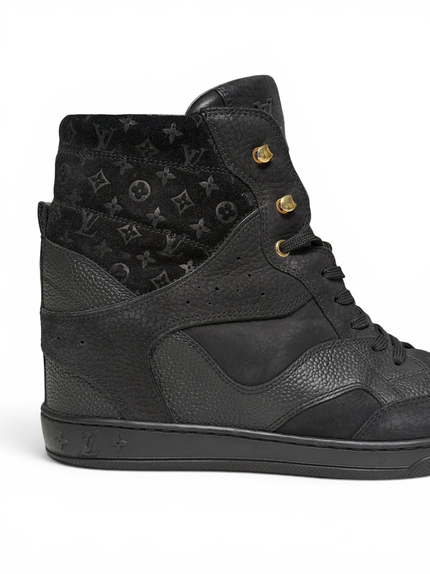 Louis Vuitton FW2014 'Cliff' Wedge Sneaker Black (39)