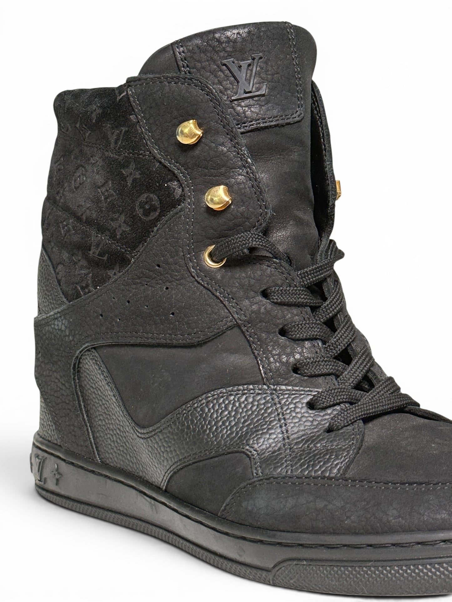 Louis Vuitton FW2014 'Cliff' Wedge Sneaker Black (39)