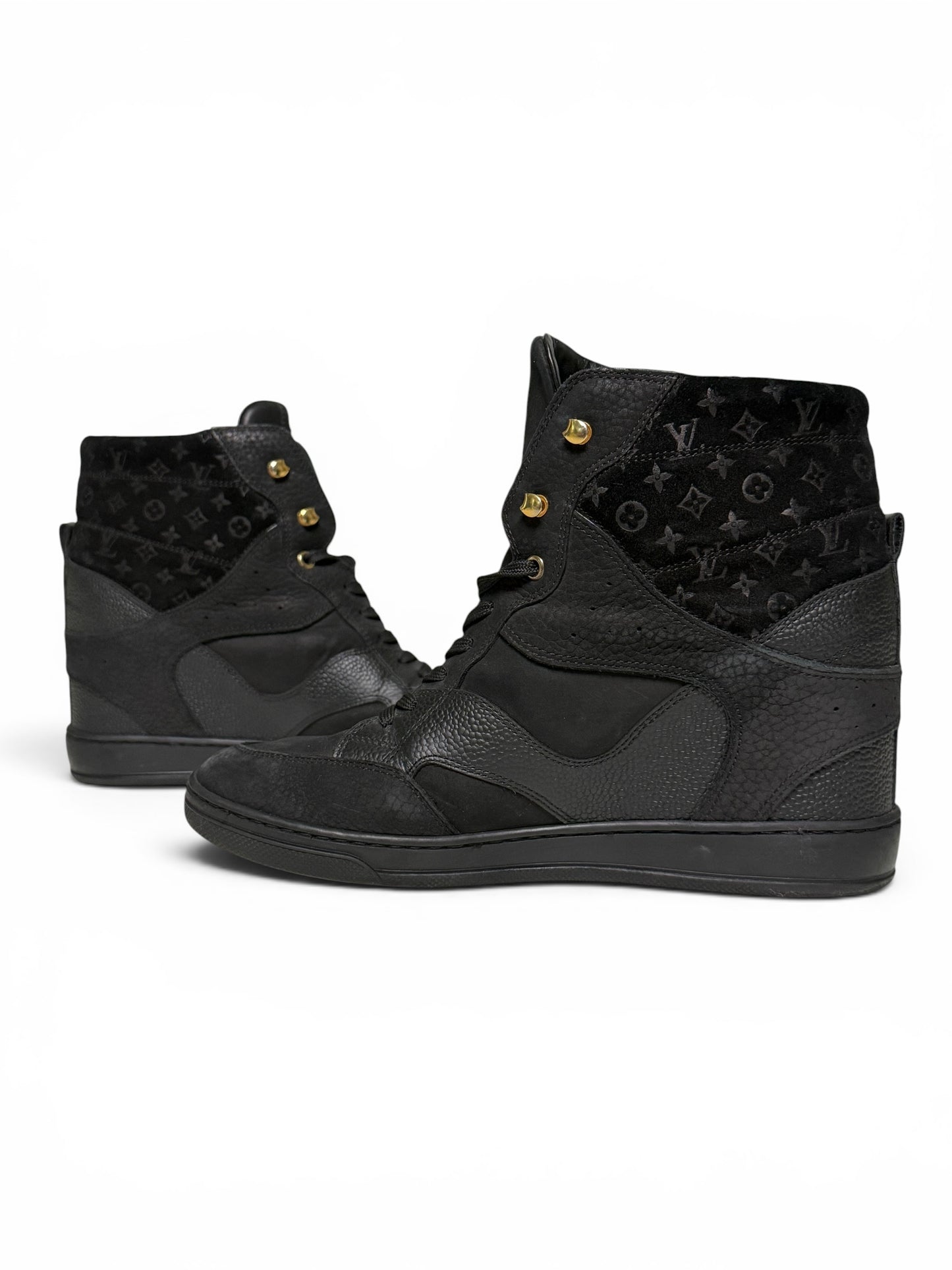 Louis Vuitton FW2014 'Cliff' Wedge Sneaker Black (39)