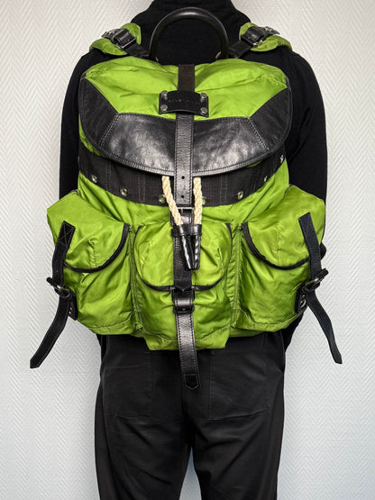 Balenciaga Nylon/Leather Backpack Green (Sample)