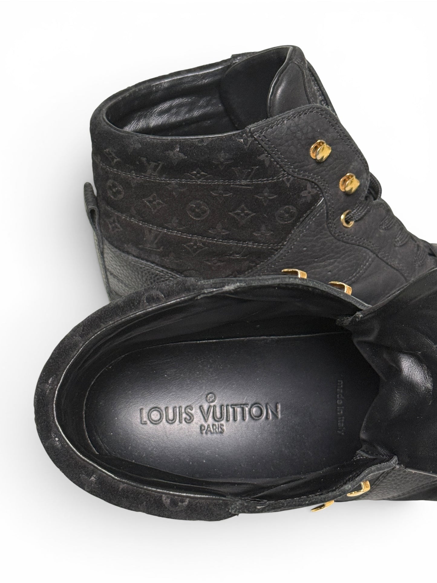 Louis Vuitton FW2014 'Cliff' Wedge Sneaker Black (39)