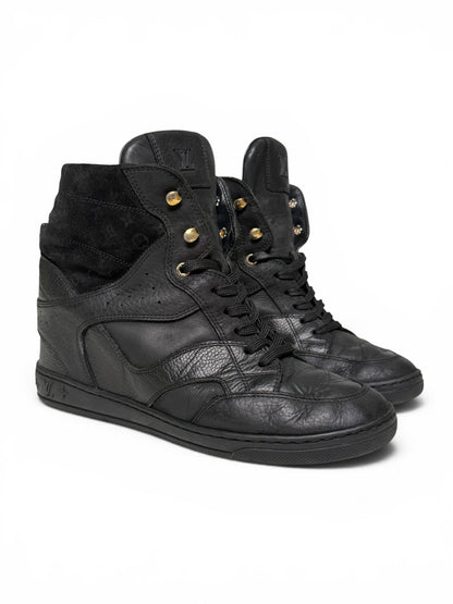 Louis Vuitton FW2013 'Cliff' Wedge Sneaker Black (38)
