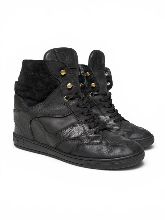 Louis Vuitton FW2013 'Cliff' Wedge Sneaker Black (38)