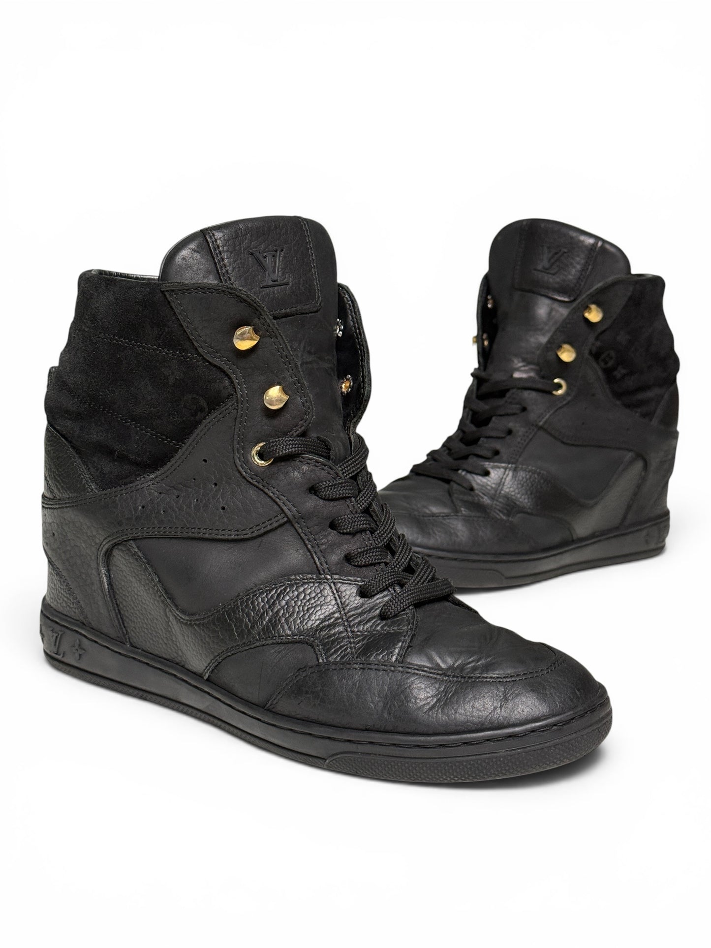 Louis Vuitton FW2013 'Cliff' Wedge Sneaker Black (38)
