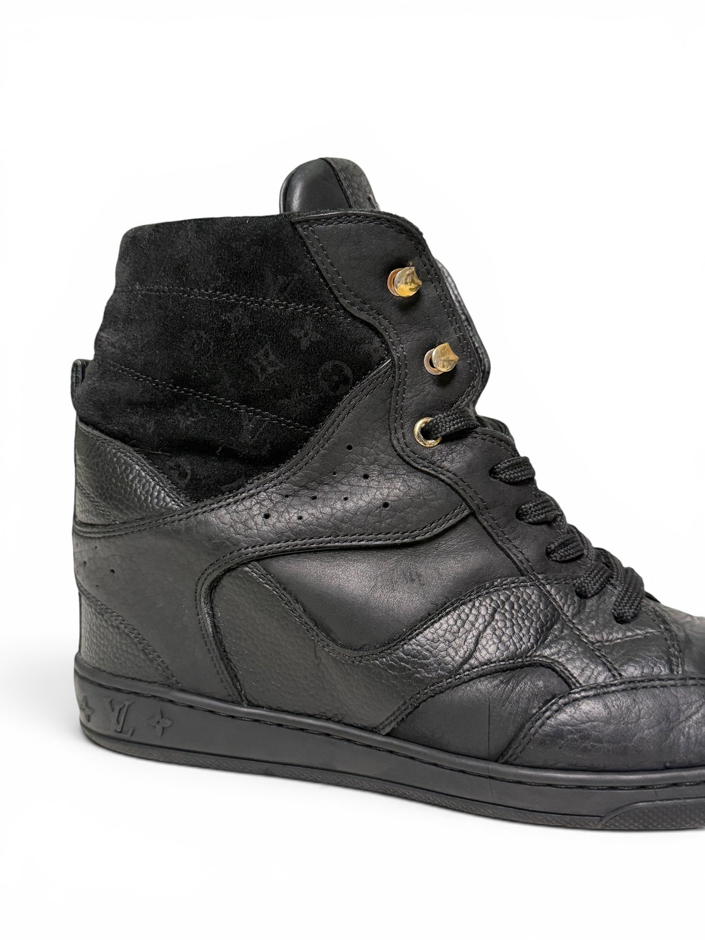 Louis Vuitton FW2013 'Cliff' Wedge Sneaker Black (38)