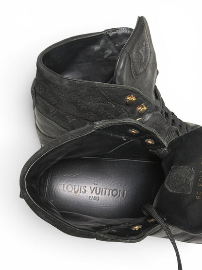 Louis Vuitton FW2013 'Cliff' Wedge Sneaker Black (38)