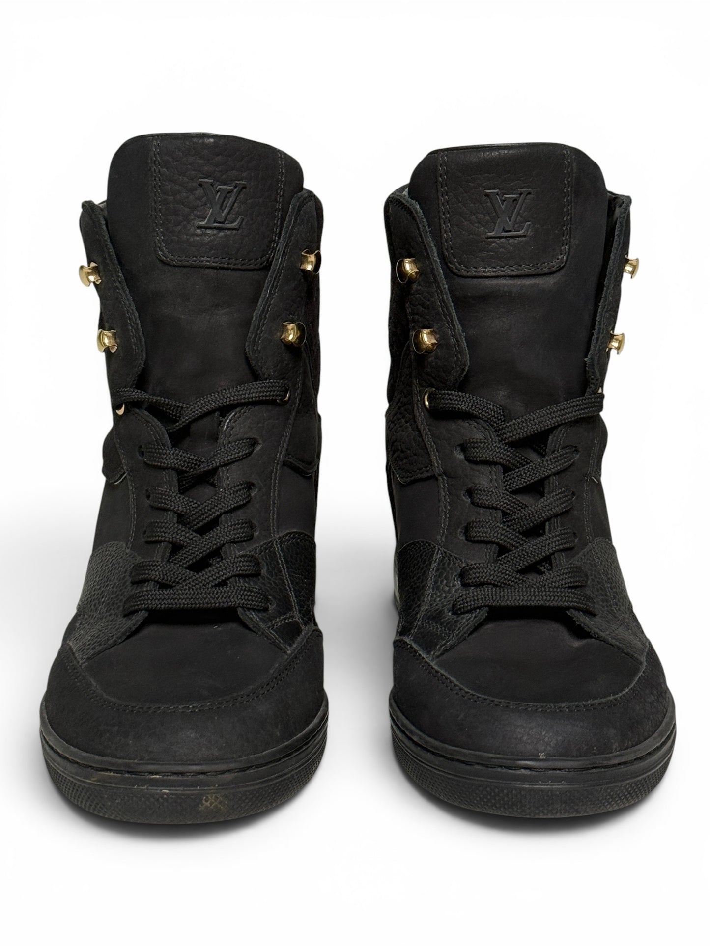 Louis Vuitton FW2014 'Cliff' Wedge Sneaker Black (37)